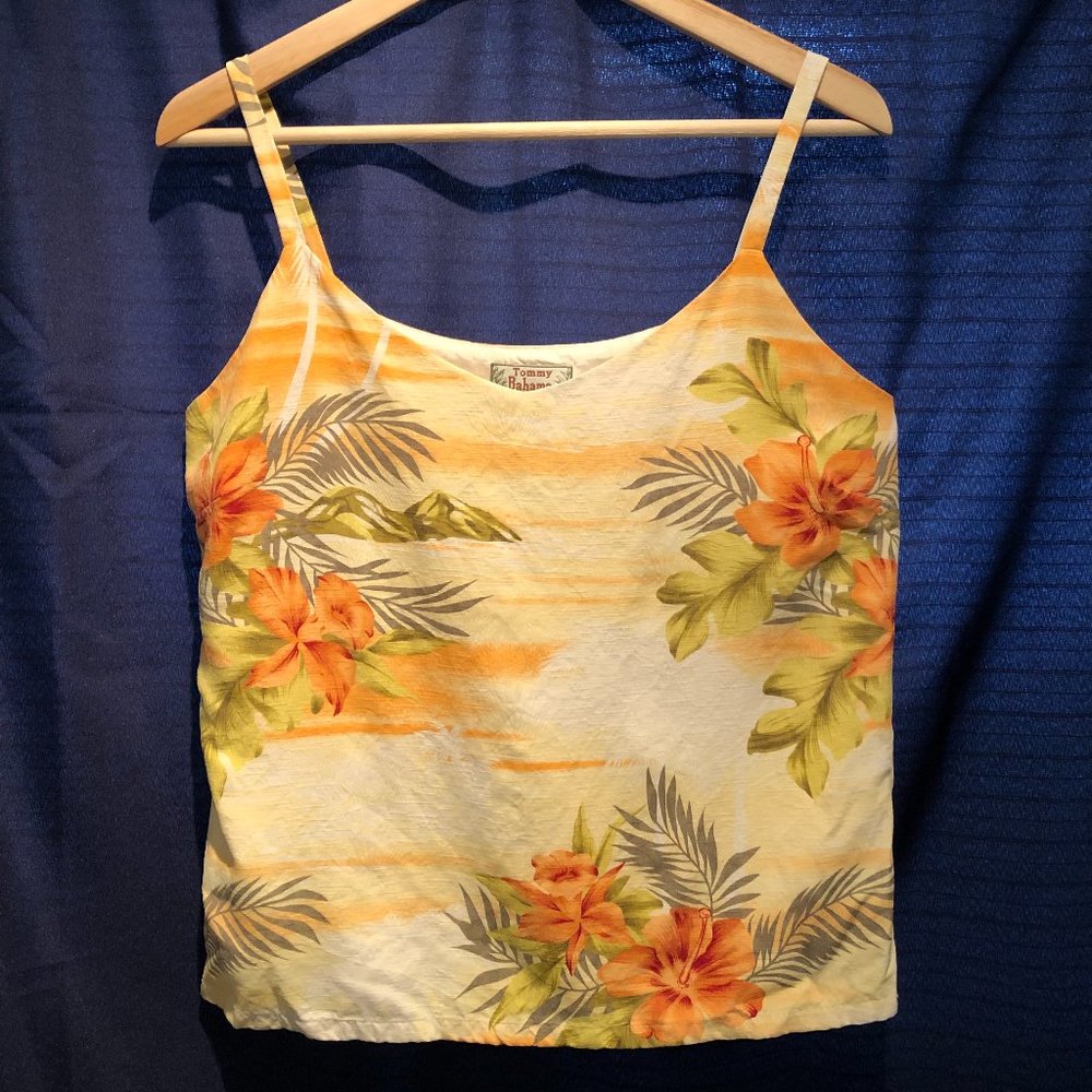 TOMMY BAHAMA | Tank Top | L | Yellow-Orange-Green